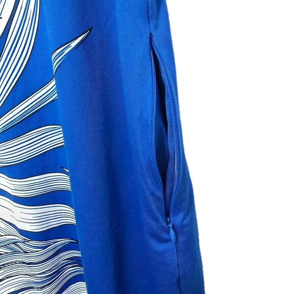 Tail Size Medium Activewear Tropical Blue White Sleeveless Tennis Golf Dress - Picture 5 of 7